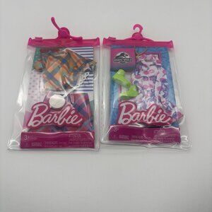 2 Mattel Barbie Fashions Palid Top and Skirt & Jurassic World Dinosaur Romper